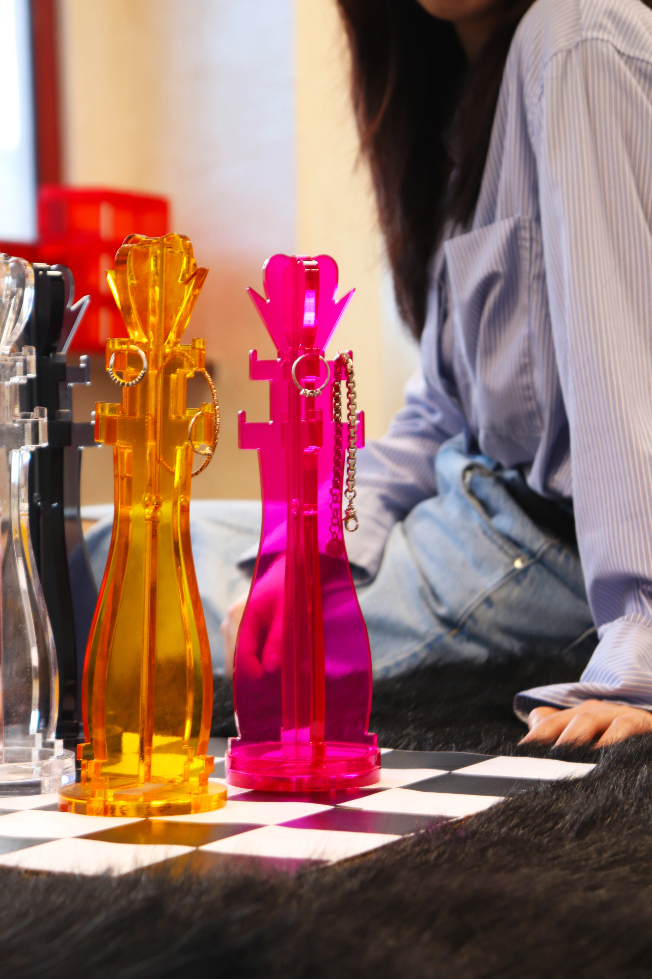 Scacchi SoldiDesign in plexiglas colorato